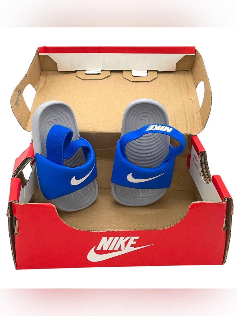 Nike Kawa Slide TD Toddler Sandals Blue Gray Size 3C - Picture 3 of 9